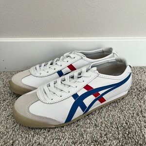 Onitsuka Tiger by Asics White and Blue Sneakers